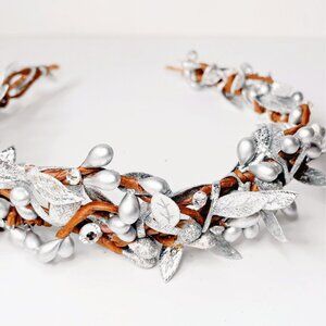 Silver Crown, Boho chic, Wodland wedding hair crown